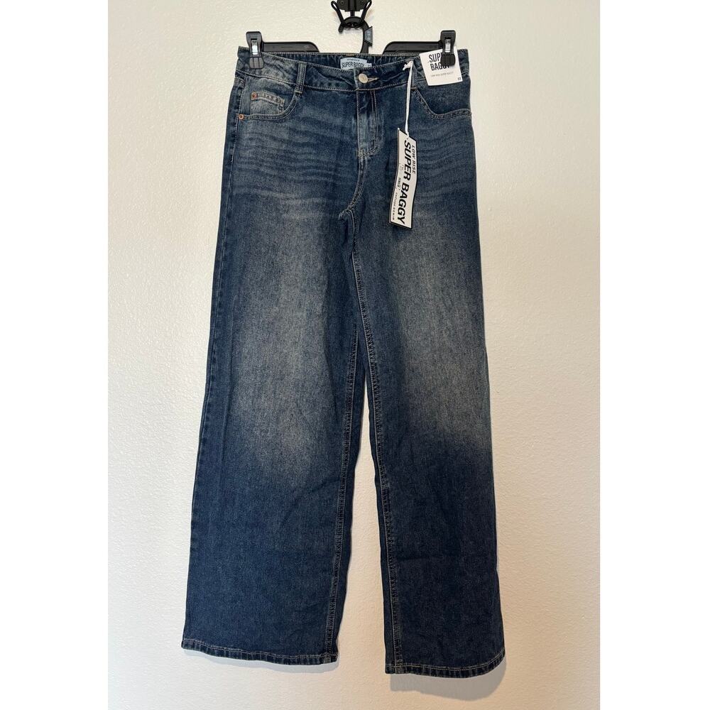 Refuge Denim NWT Jr's Size 3 Super Baggy Low Rise 90s Y2K Inspired Blue Jeans